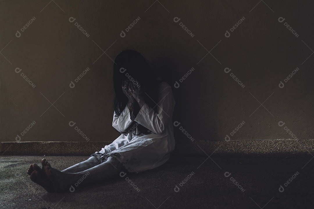 Cena de terror em filme de morte, festival halloween