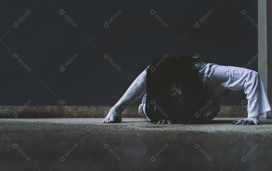 Cena de terror em filme de morte, festival halloween