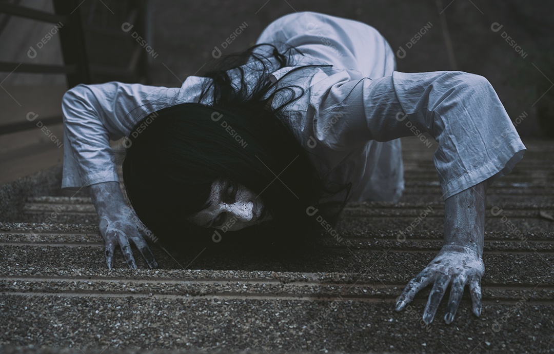 Cena de terror em filme de morte, festival halloween