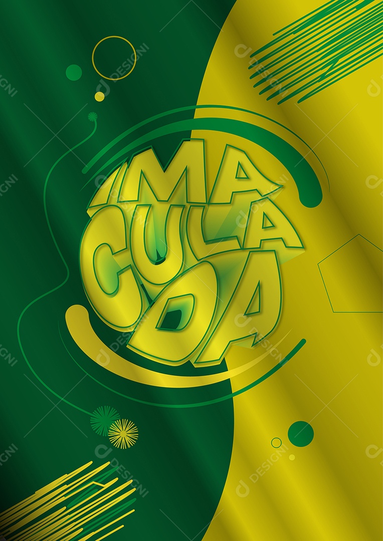 Forma Abstrata Com Texto Imaculada AI Editável