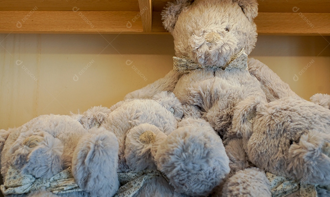 Detalhes de urso de pelúcia