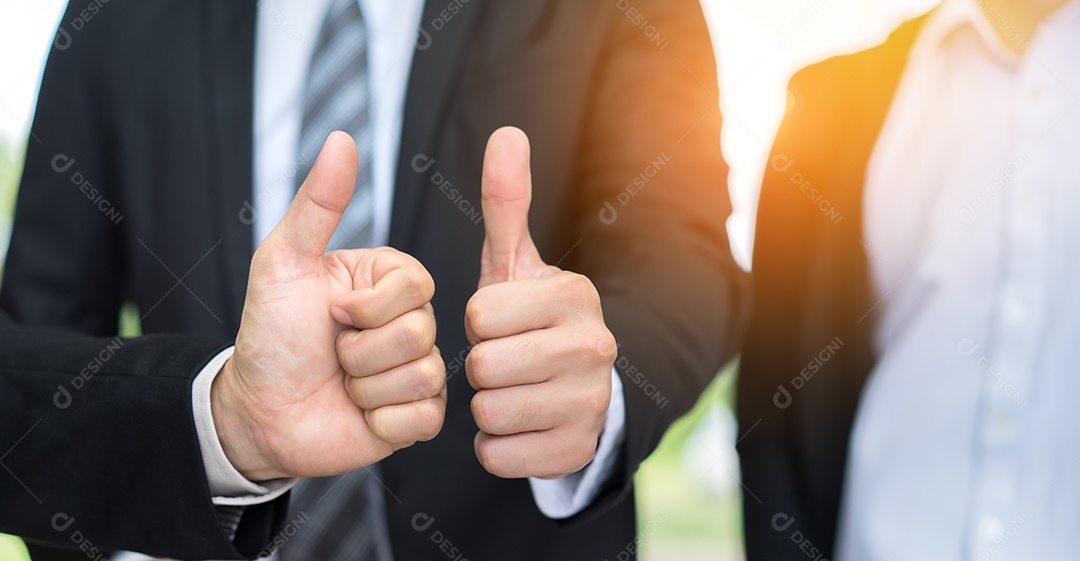 Dedo como empresários sucesso trabalhador