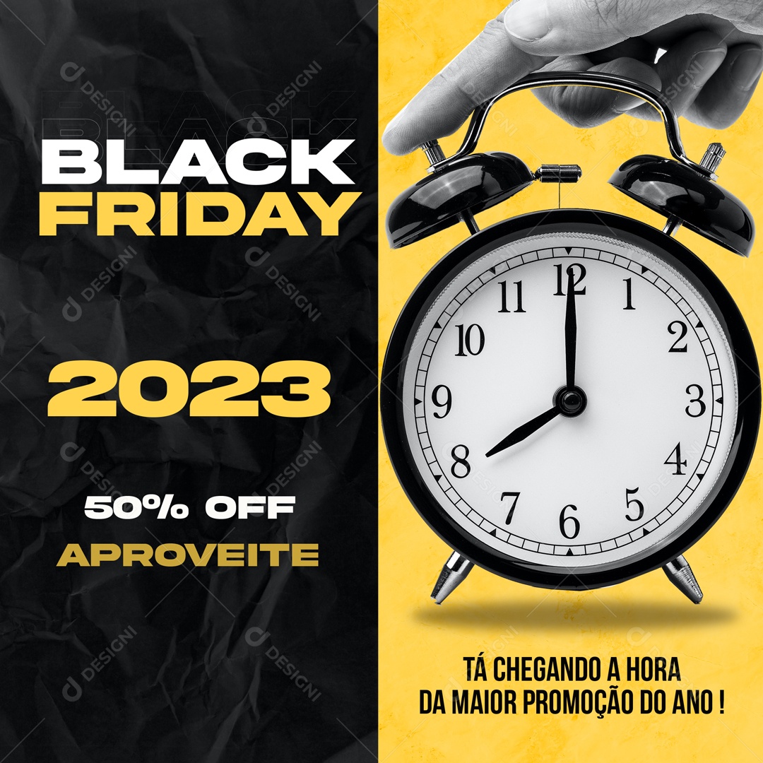 Black Friday 2023 50% Off Aproveite Social Media PSD Editável