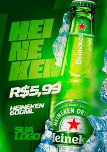 Social Media Heineken Cerveja PSD Editável