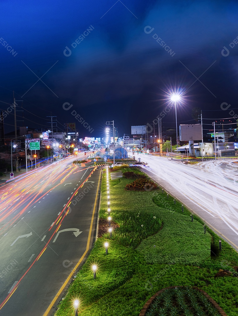 Paisagem urbana de construção moderna Tailândia