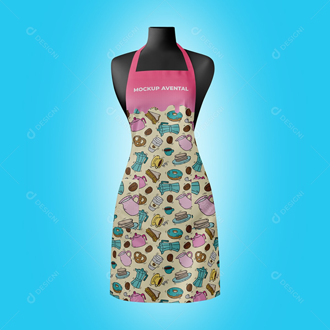 Avental Mockup PSD Editável