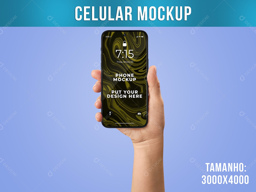 Mockup Mão Segurando Celular PSD