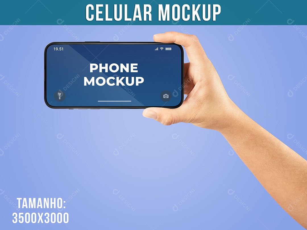 Mockup Mão Segurando Celular PSD