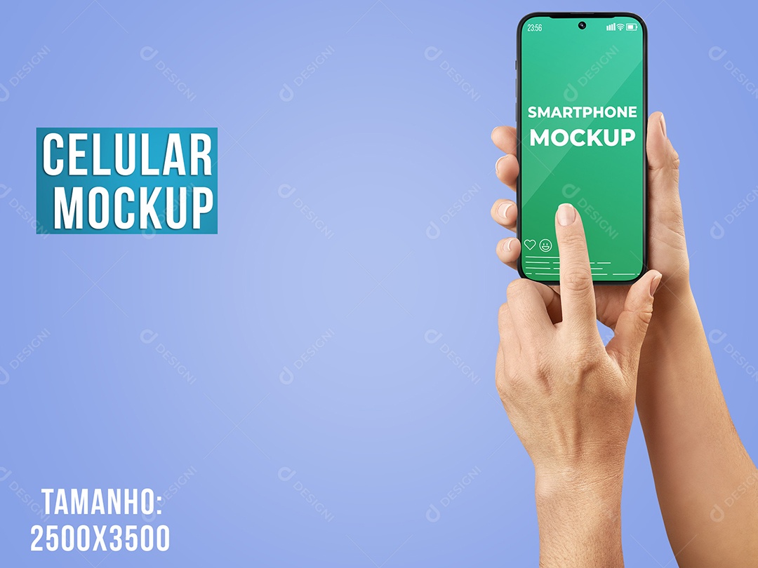 Mockup Mão Segurando Celular PSD