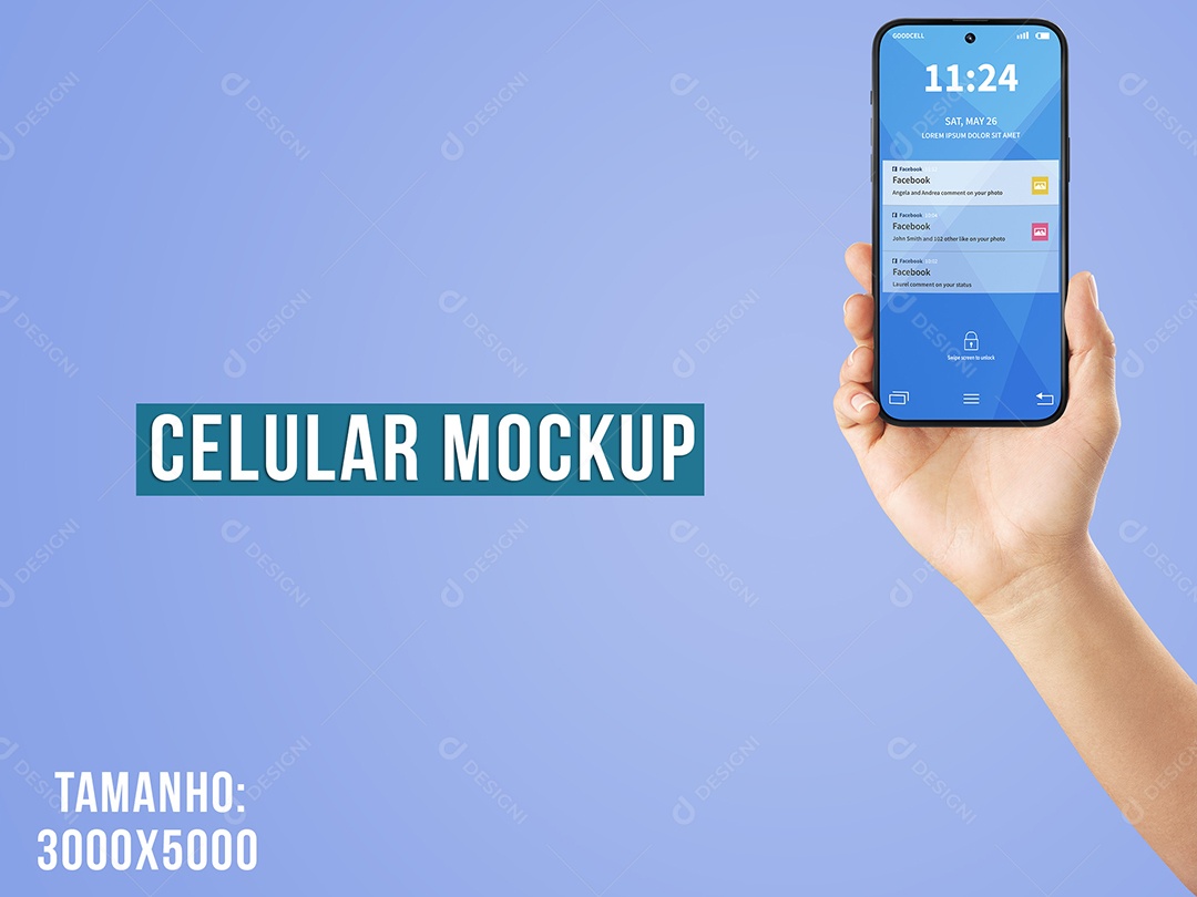 Mockup Mão Segurando Celular PSD