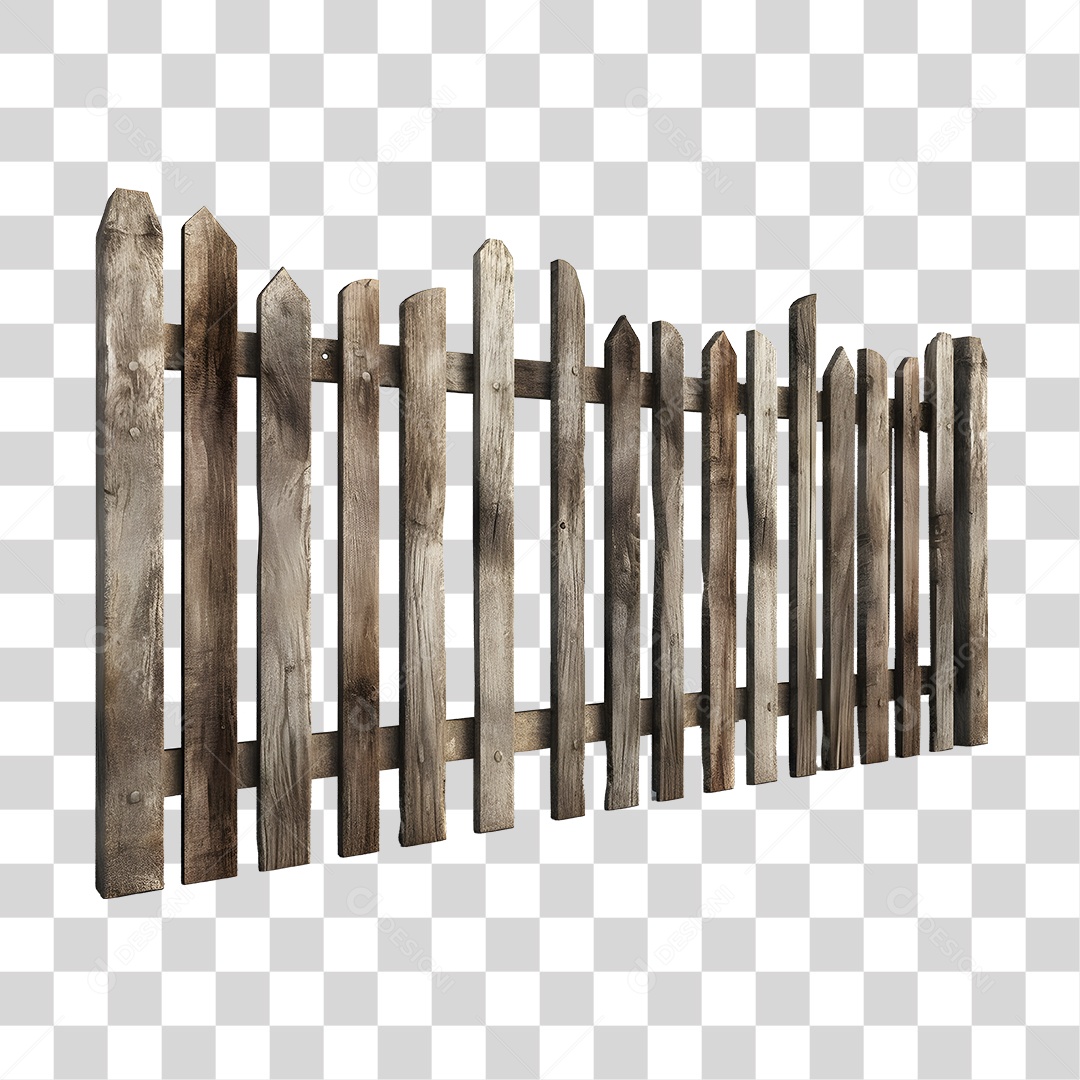 Cerca De Madeira Elemento 3D De São João Para Composição PNG Transparente
