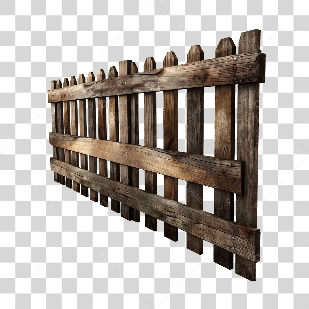 Cerca De Madeira Elemento 3D De São João Para Composição PNG Transparente