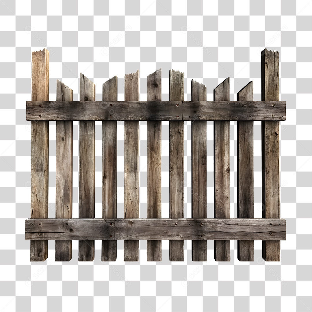 Cerca De Madeira Elemento 3D De São João Para Composição PNG Transparente