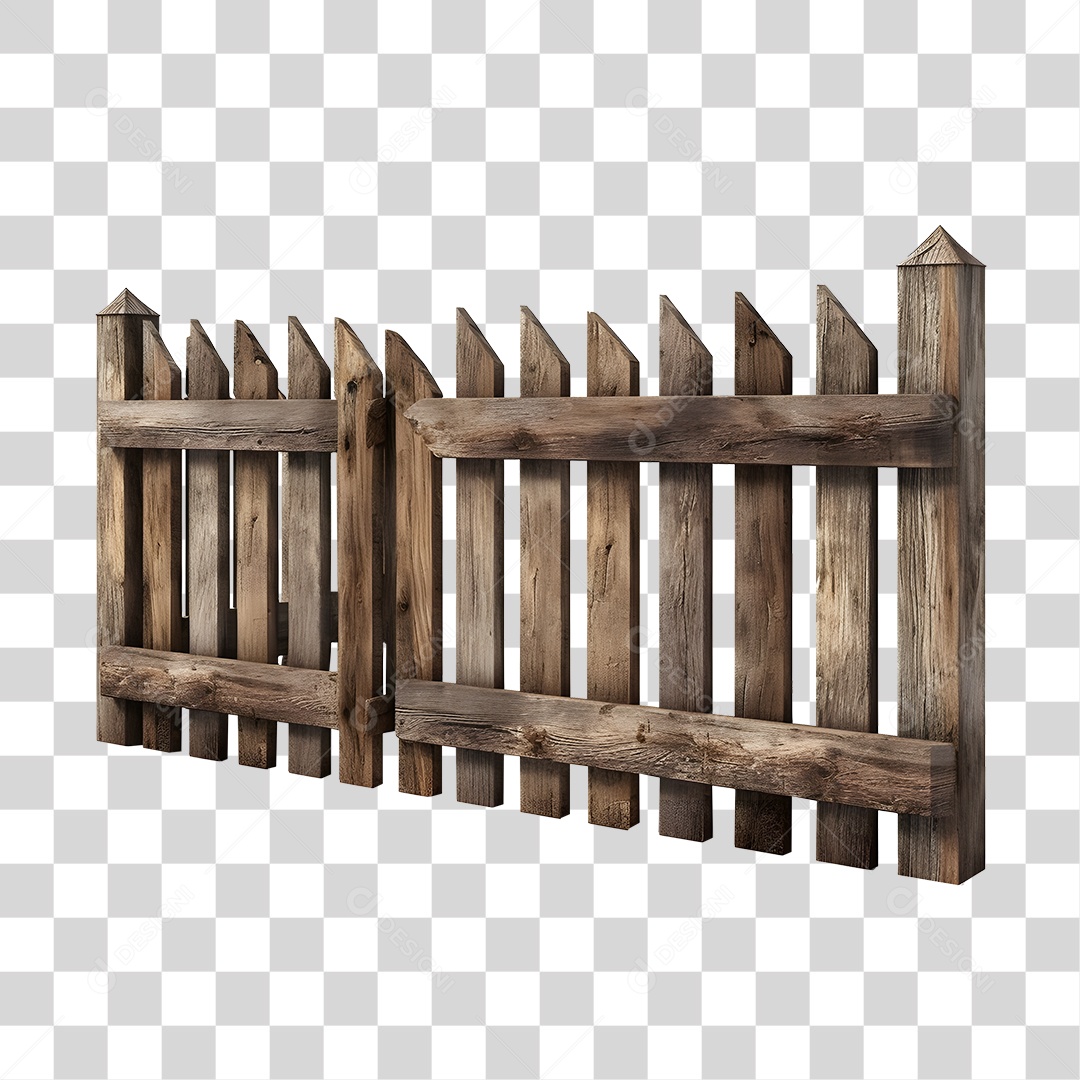 Cerca De Madeira Elemento 3D De São João Para Composição PNG Transparente