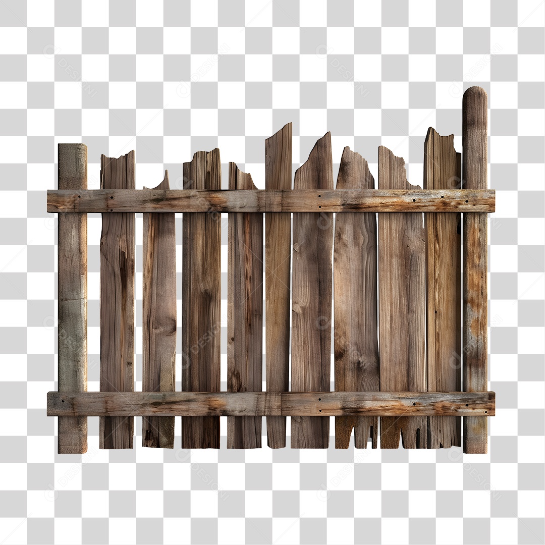 Cerca De Madeira Elemento 3D De São João Para Composição PNG Transparente