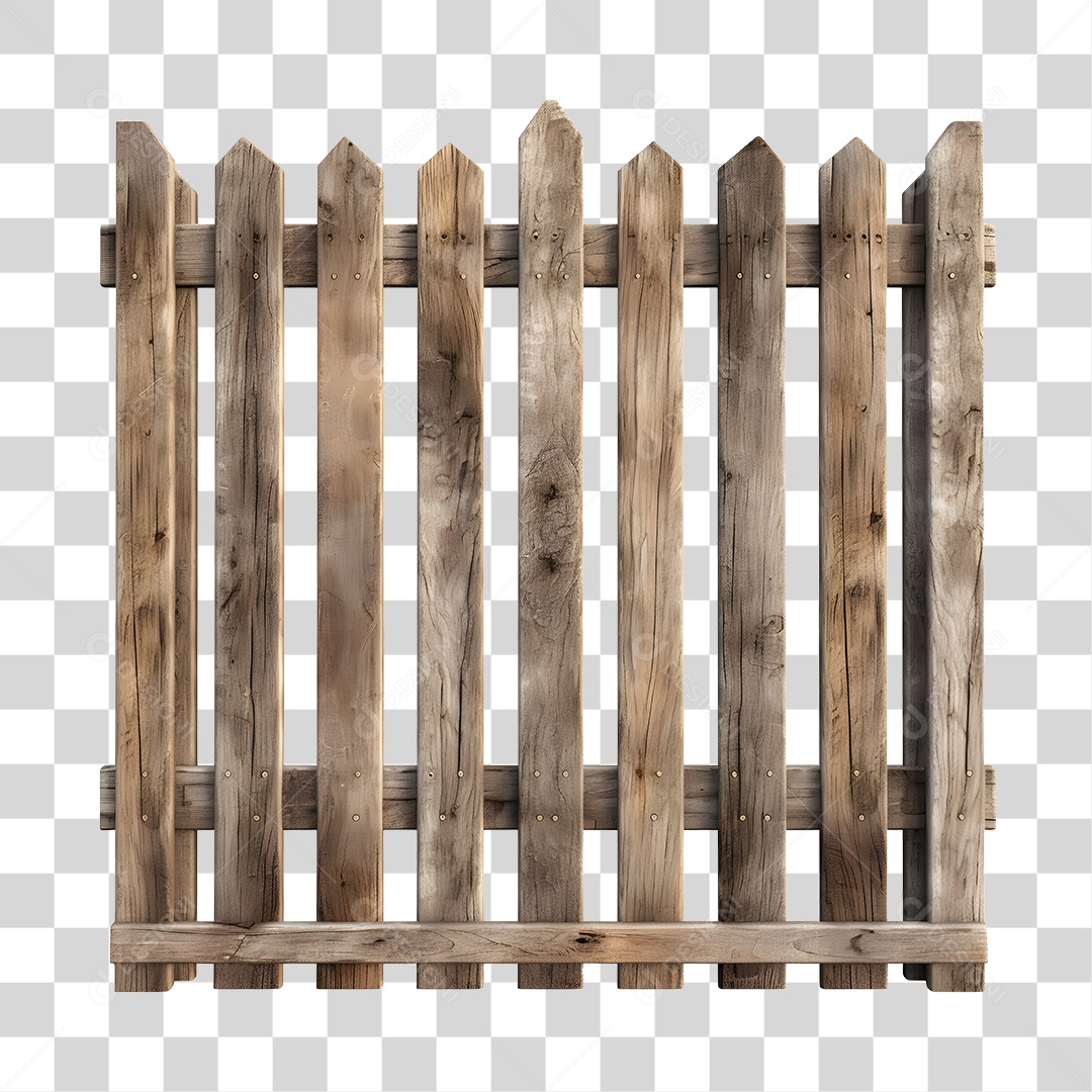 Cerca De Madeira Elemento 3D De São João Para Composição PNG Transparente