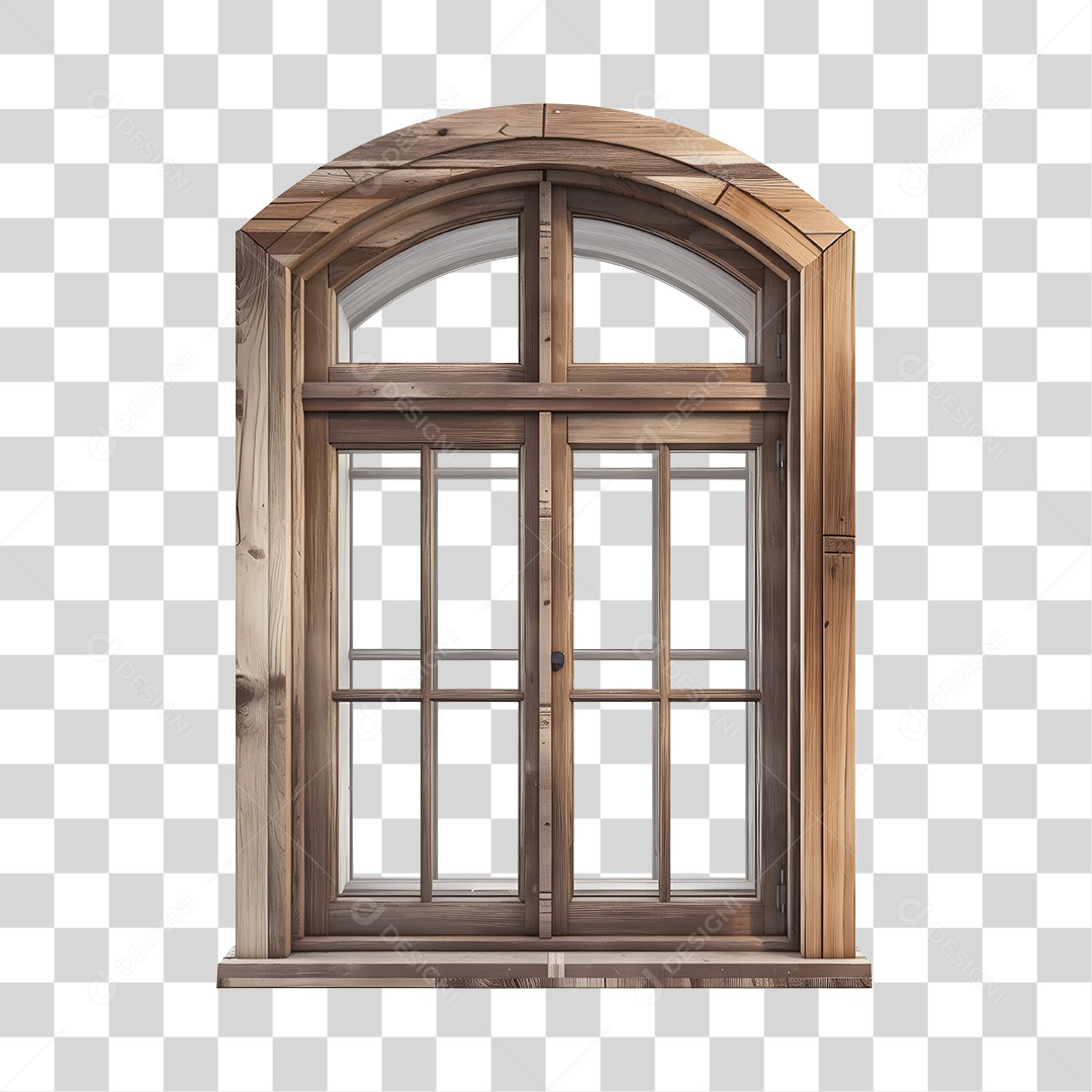 Janela De Madeira Elemento 3D De São João Para Composição PNG Transparente