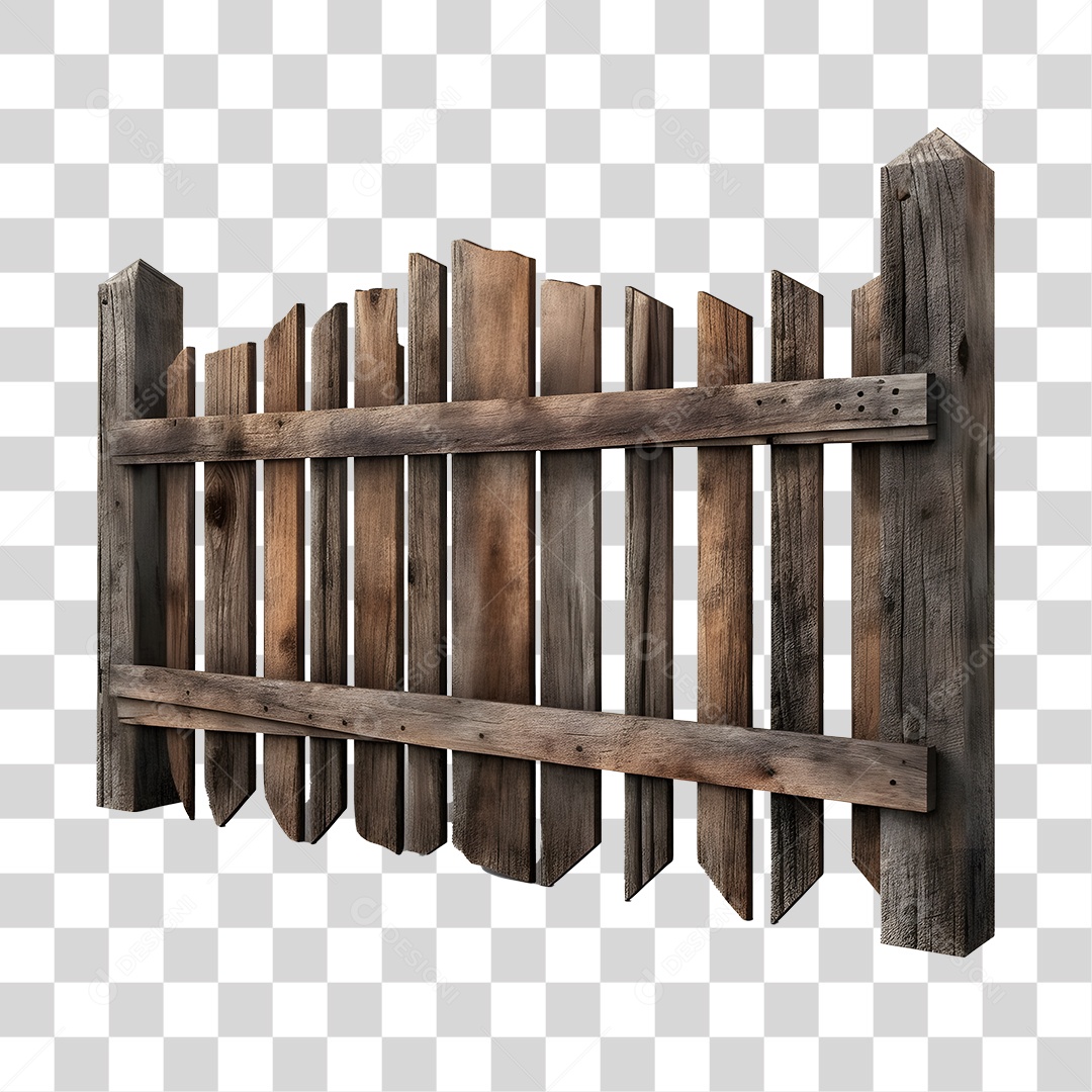 Cerca De Madeira Elemento 3D De São João Para Composição PNG Transparente