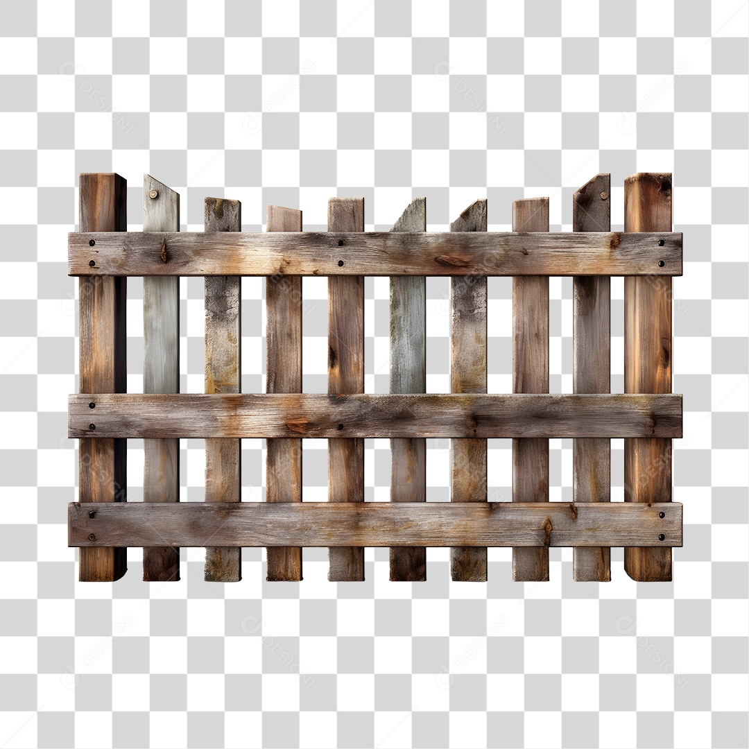 Cerca De Madeira Elemento 3D De São João Para Composição PNG Transparente