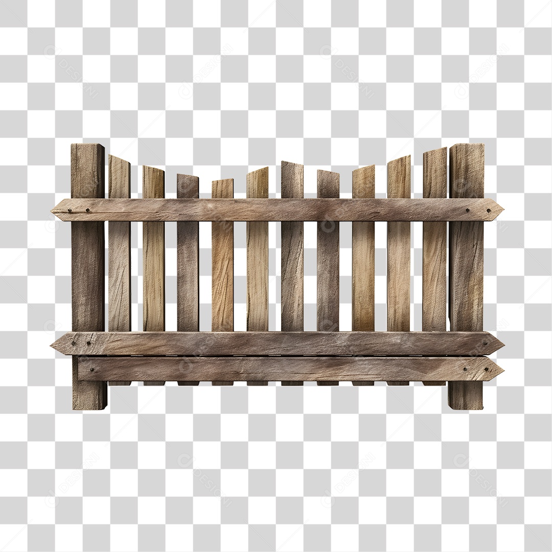 Cerca De Madeira Elemento 3D De São João Para Composição PNG Transparente