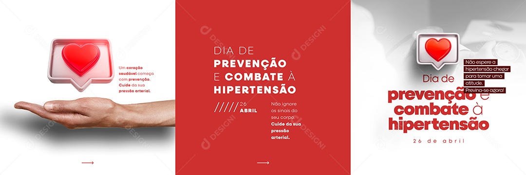 Um Coração Saudável Começa Com Prevenção Dia De Prevenção E Combate À Hipertensão Arterial Carrossel Social Media PSD Editável