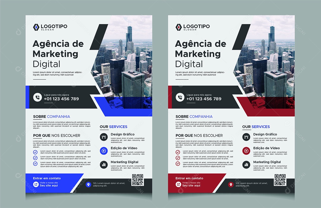 Agência de Marketing Digital AI + EPS Editável