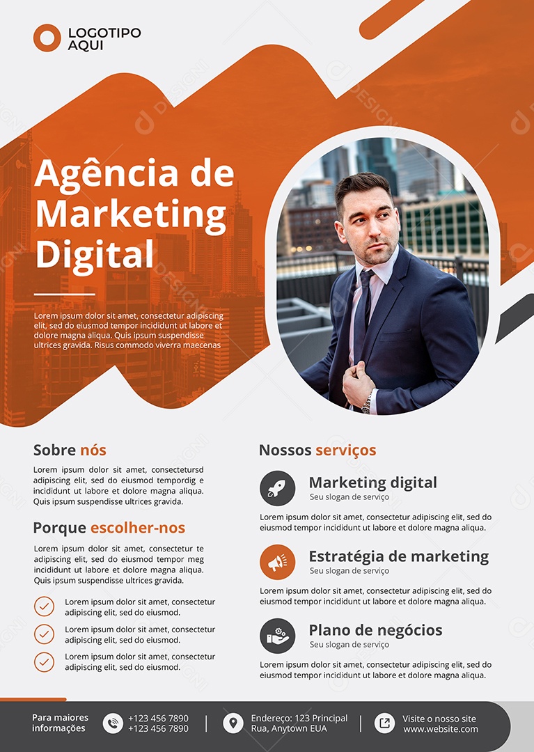 Agência de Marketing Digital Social Media PSD Editável