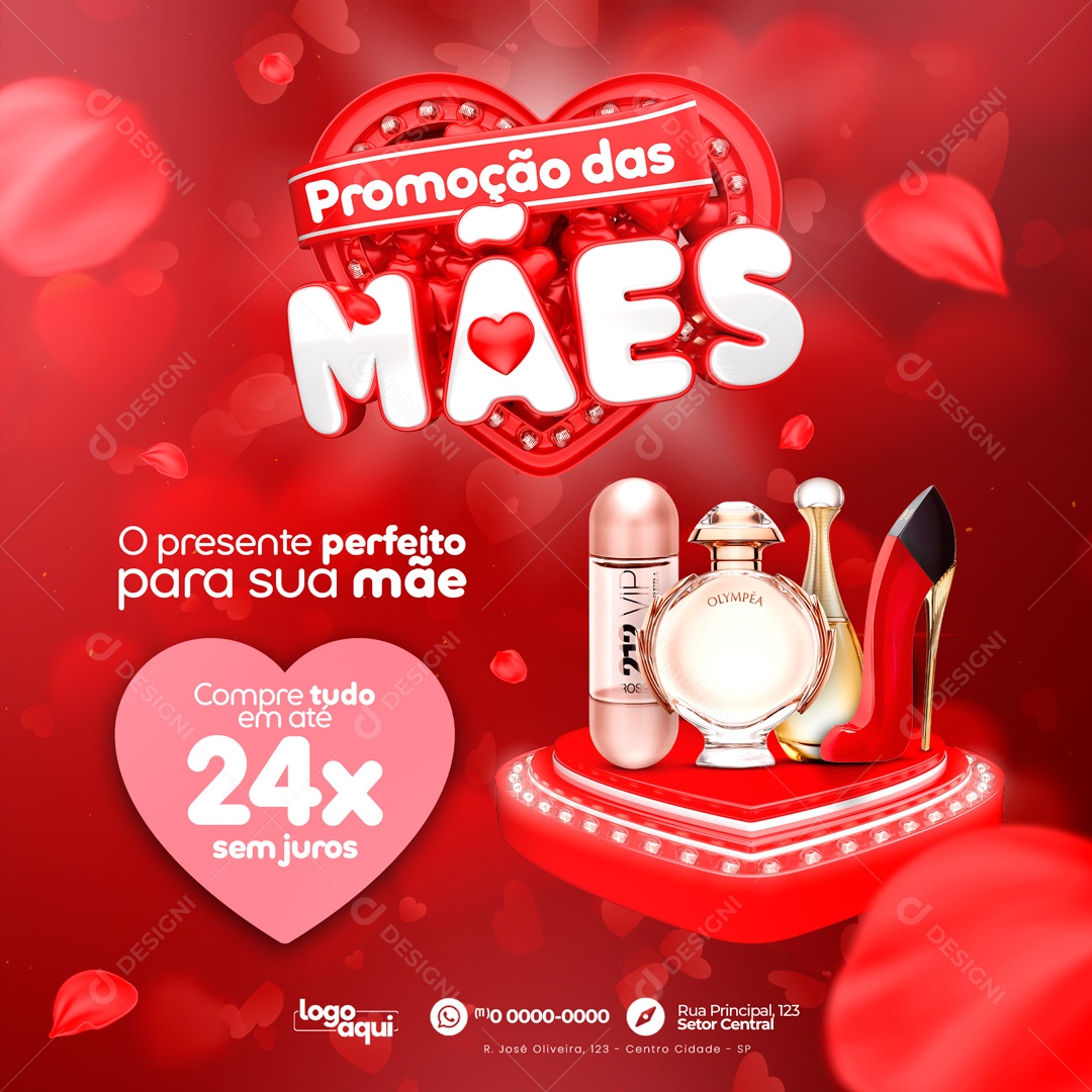 Promoção Do Dia Das Mães Perfumaria Social Media PSD Editável