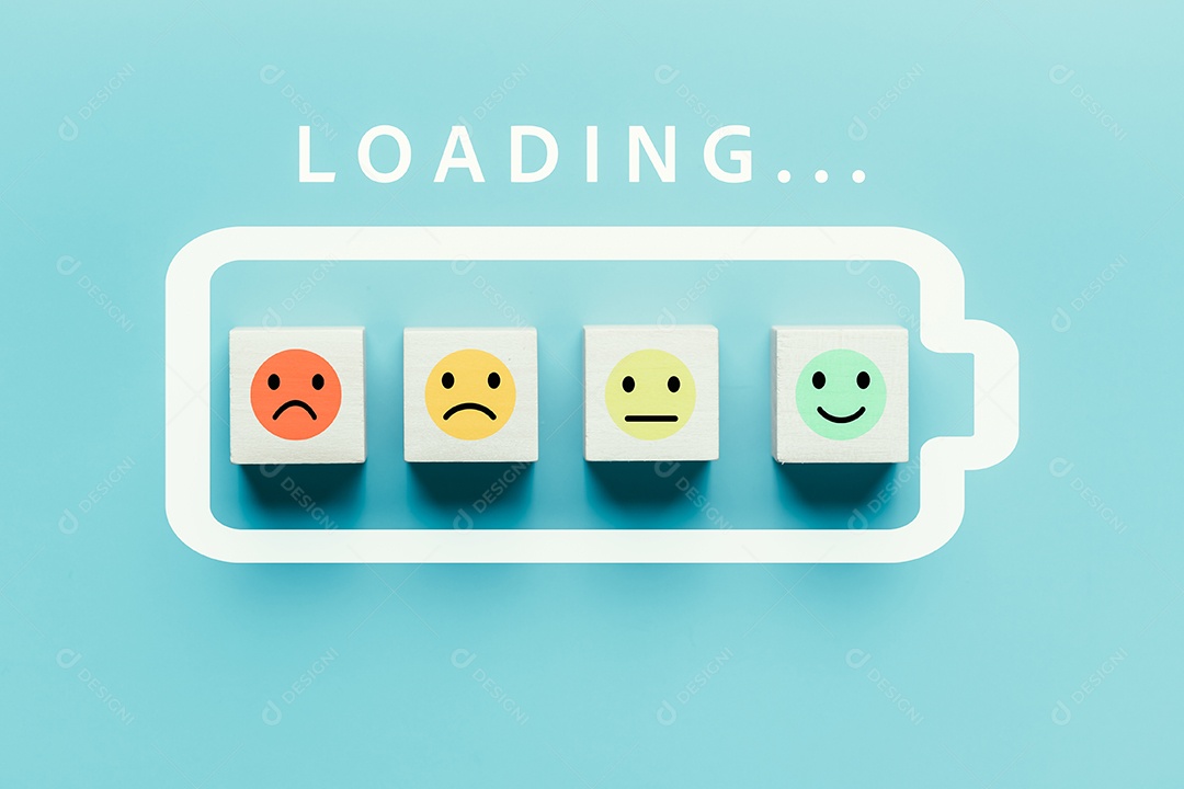 Smiley face avaliação de saúde mental positiva.