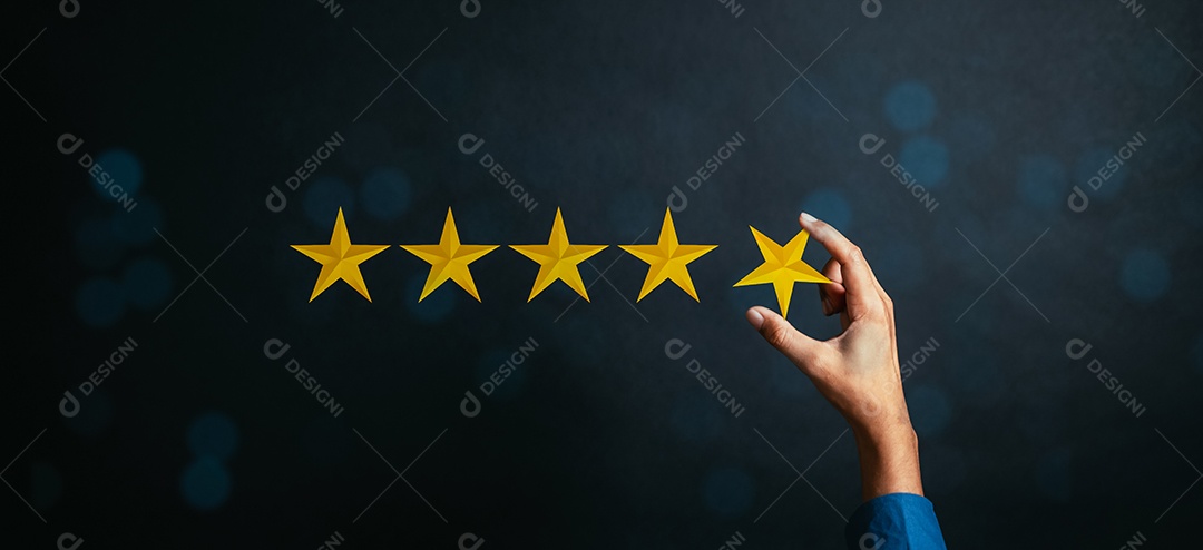 Serviço de classificação de cinco estrelas do empresário