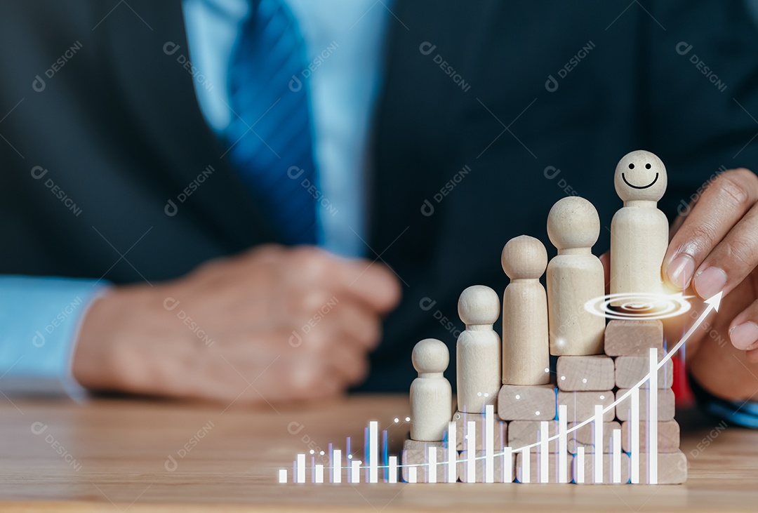 Crescimento do líder do empresário até o conceito de gerente.