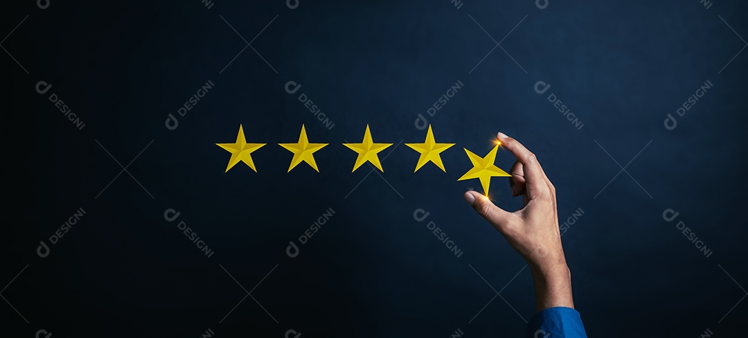 Serviço de classificação de cinco estrelas do empresário