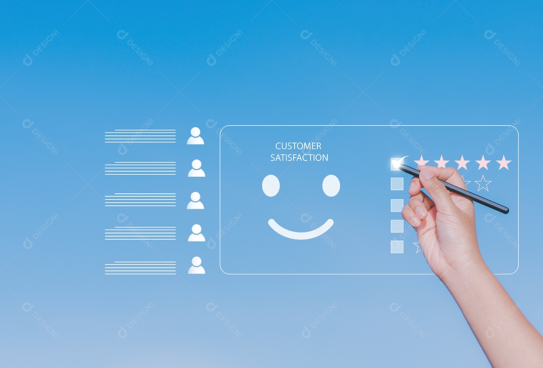 Escrita à mão trabalhando com classificação de sinal 5 do serviço superior Garantia de qualidade