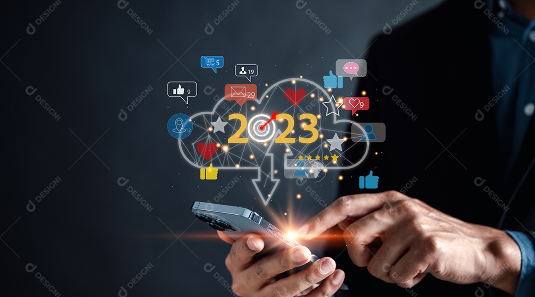 Os empresários de 2023 estabelecem metas de rede de comunicação on-line