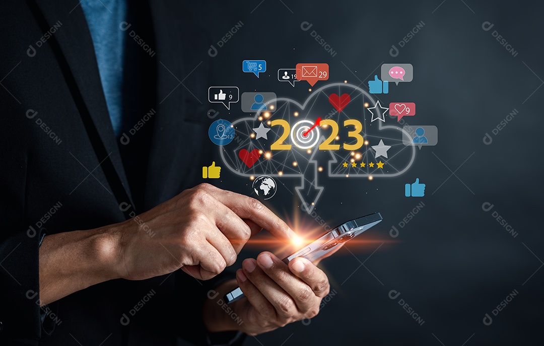 Os empresários de 2023 estabelecem metas de rede de comunicação on-line