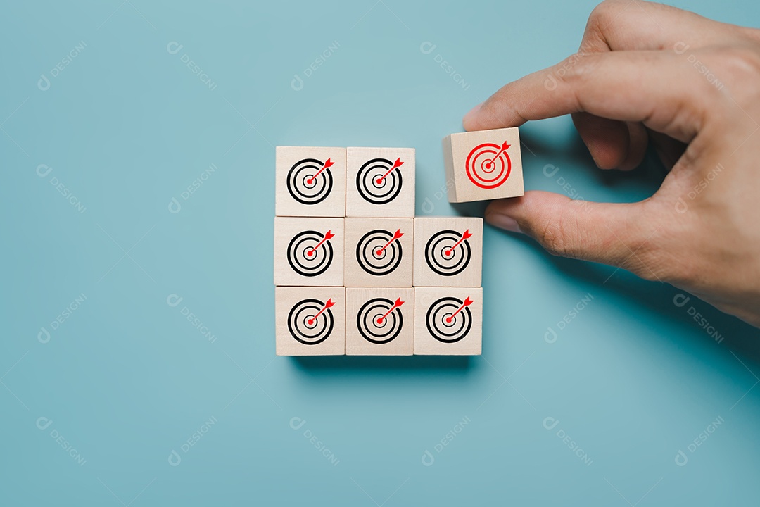 Definição de metas de negócios e alcançar o conceito de metas.