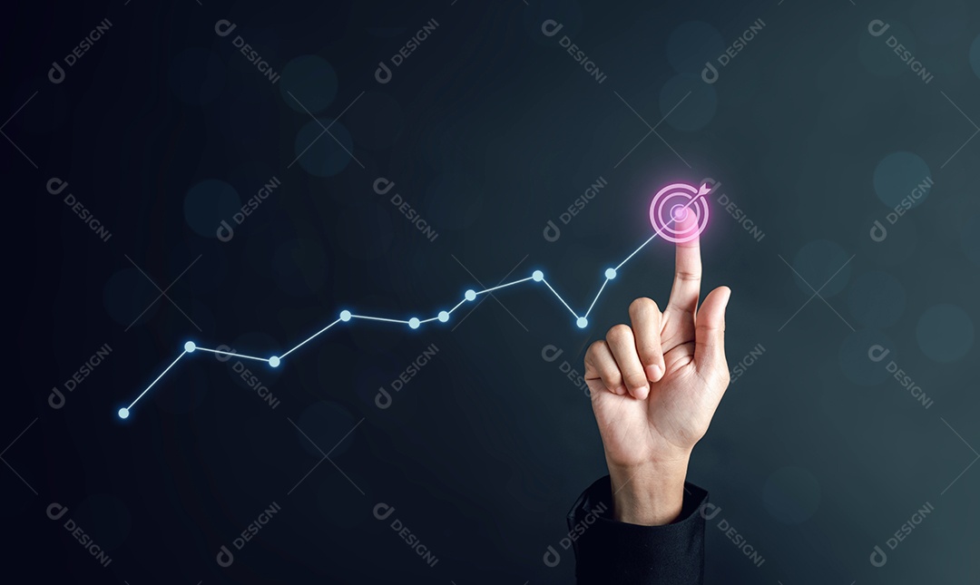 Ícone de destino para planejar a liderança de desenvolvimento e o conceito de grupo-alvo do cliente.