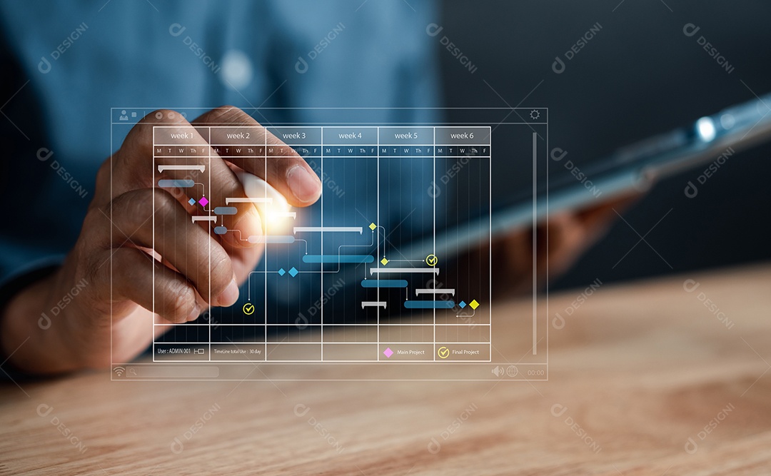 Analista trabalhando em Business Analytics e Sistema de Gerenciamento de Dados