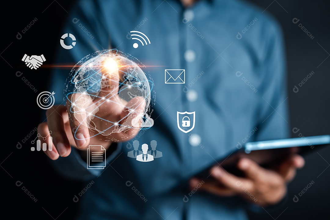 Planejamento de empresário por liderança de desenvolvimento de tablet e grupo-alvo de clientes com tecnologia