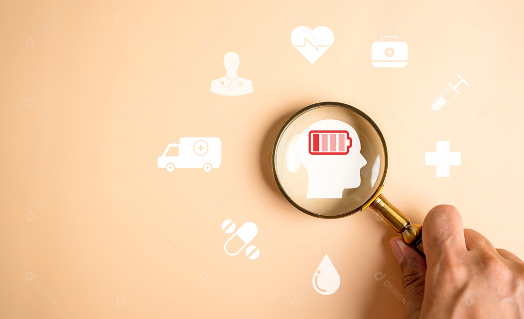 Conceito de tratamento de depressão de saúde mental.