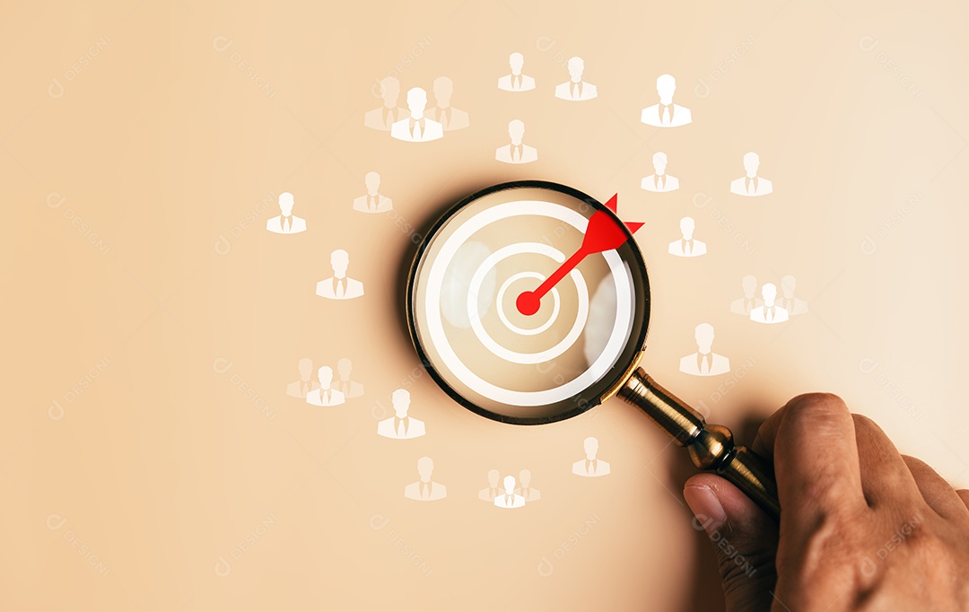 HRM ou Gestão de Recursos Humanos, pesquisando e aceitando o ícone de carreira do gerente