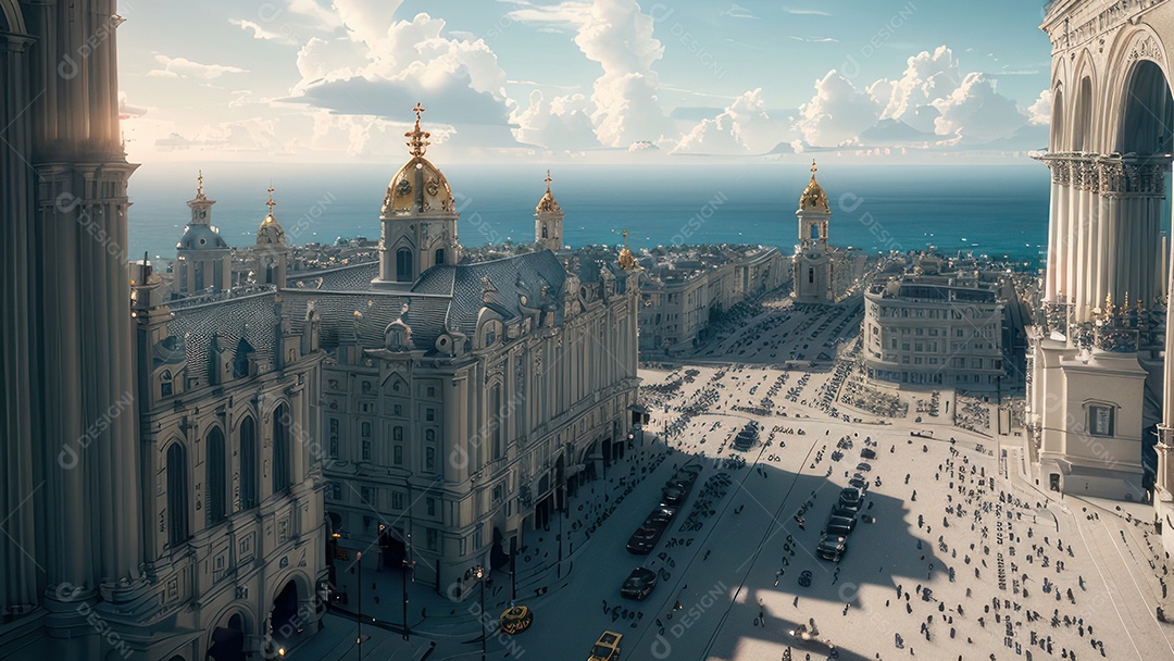 Linda imagem realista de igreja.