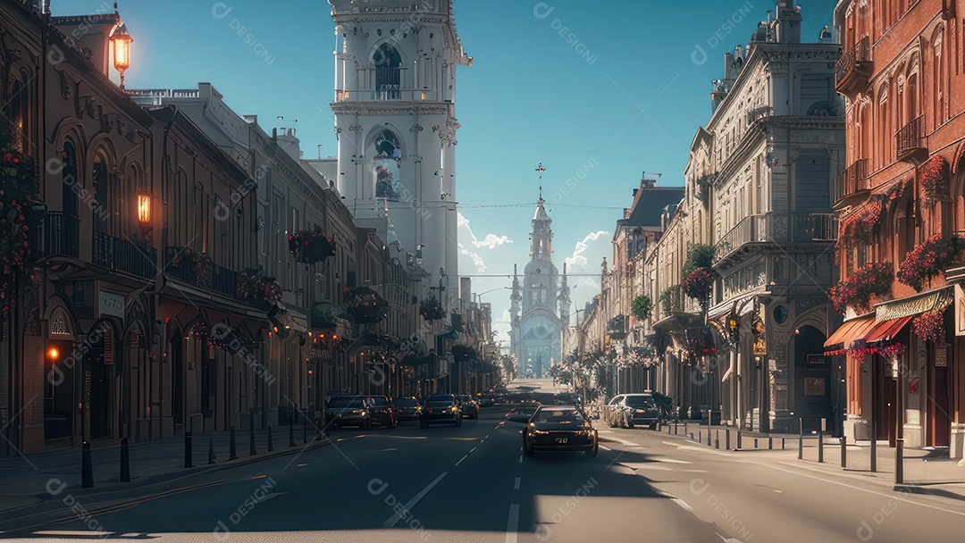 Linda imagem realista de igreja.