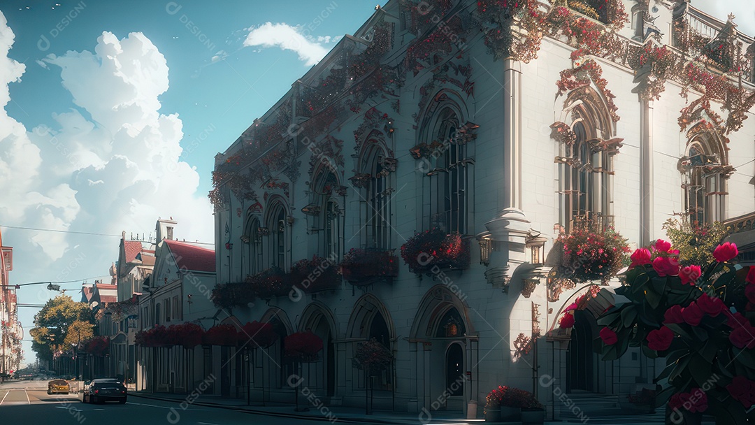 Linda imagem realista de igreja.