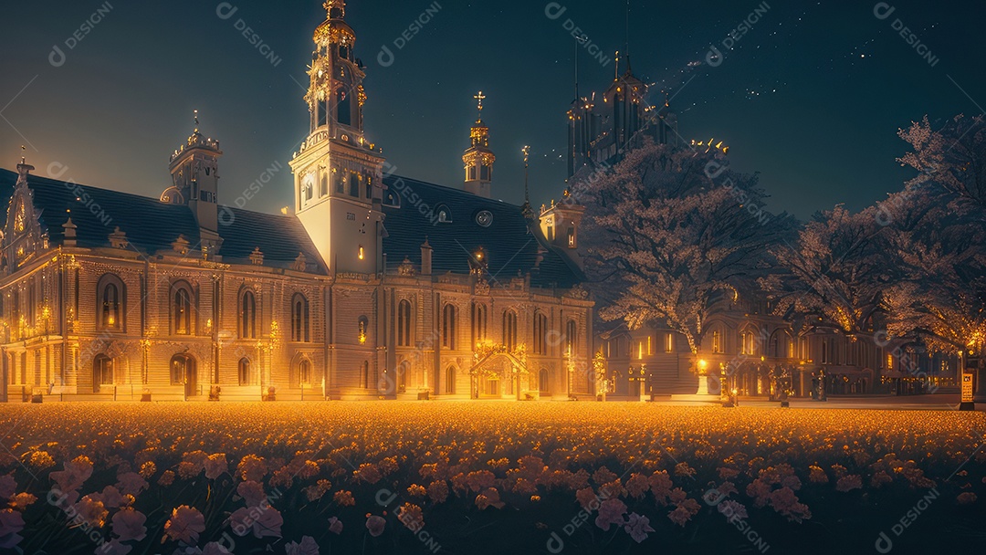 Linda imagem realista de igreja.