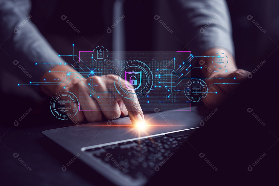 Conceitos de cibersegurança e privacidade para proteger os dados.