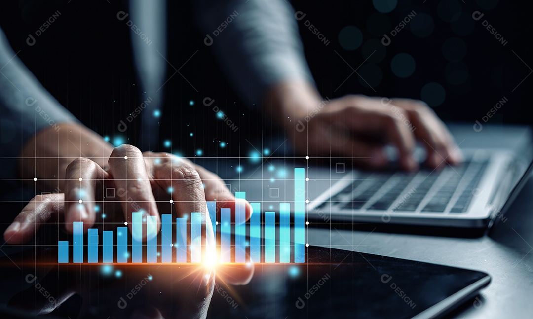 Planejamento de negócios e conceito de estratégia. Mercado de ações, crescimento dos negócios, progresso ou sucesso.
