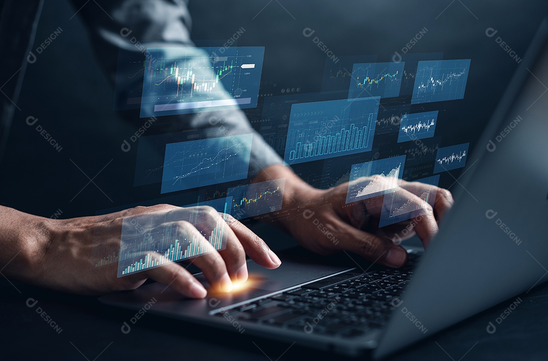 Planejamento de negócios e mercado de ações de estratégia, crescimento de negócios, progresso ou sucesso.