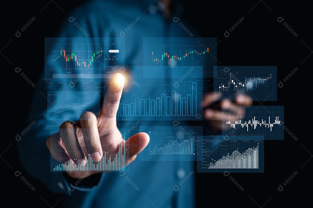 Planejamento de negócios e conceito de estratégia. Mercado de ações, crescimento dos negócios, progresso ou sucesso.