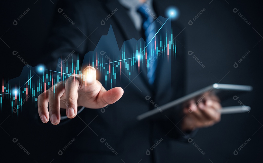 Planejamento de negócios e conceito de estratégia. Mercado de ações, crescimento dos negócios